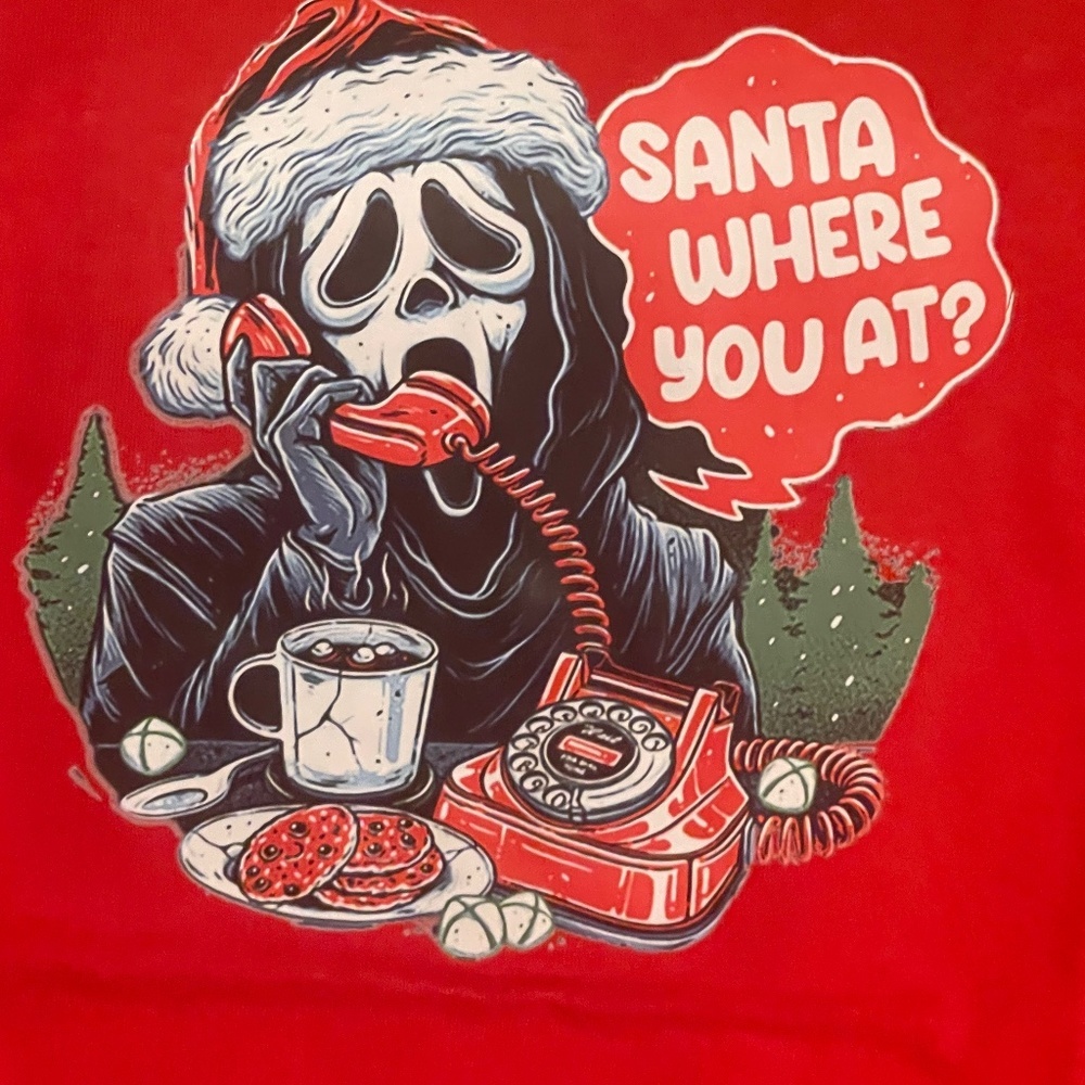 NWOT GHOSTFACE RED CHRISTMAS SHIRT
